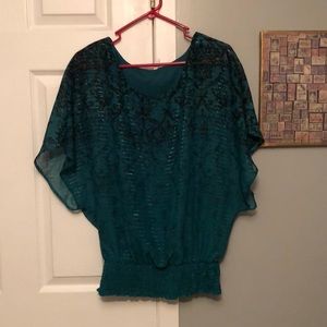 Green and black work shirt